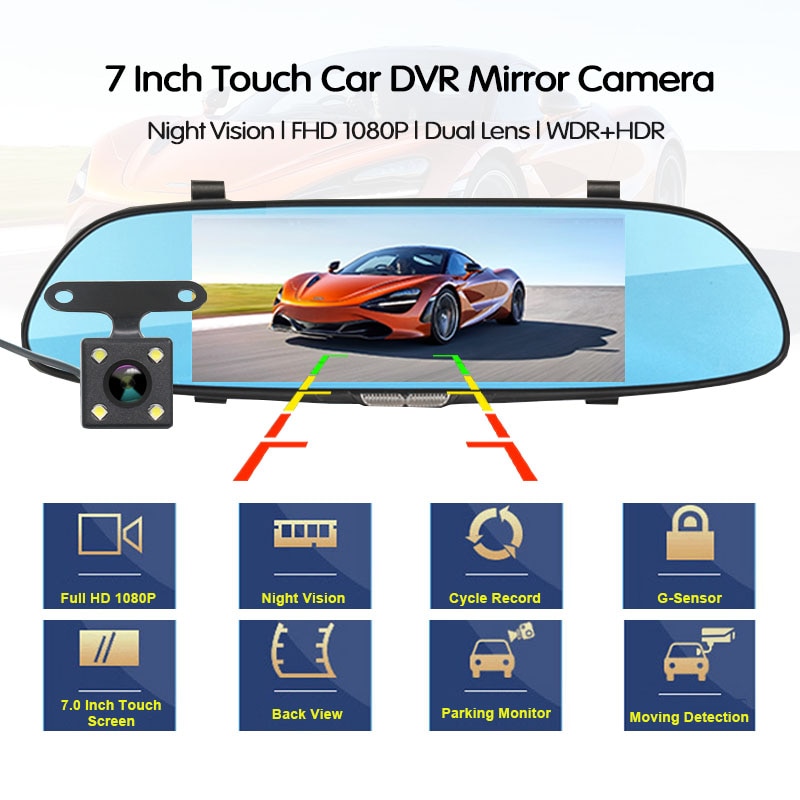 Dual Dash Cam Touch Screen Recorder