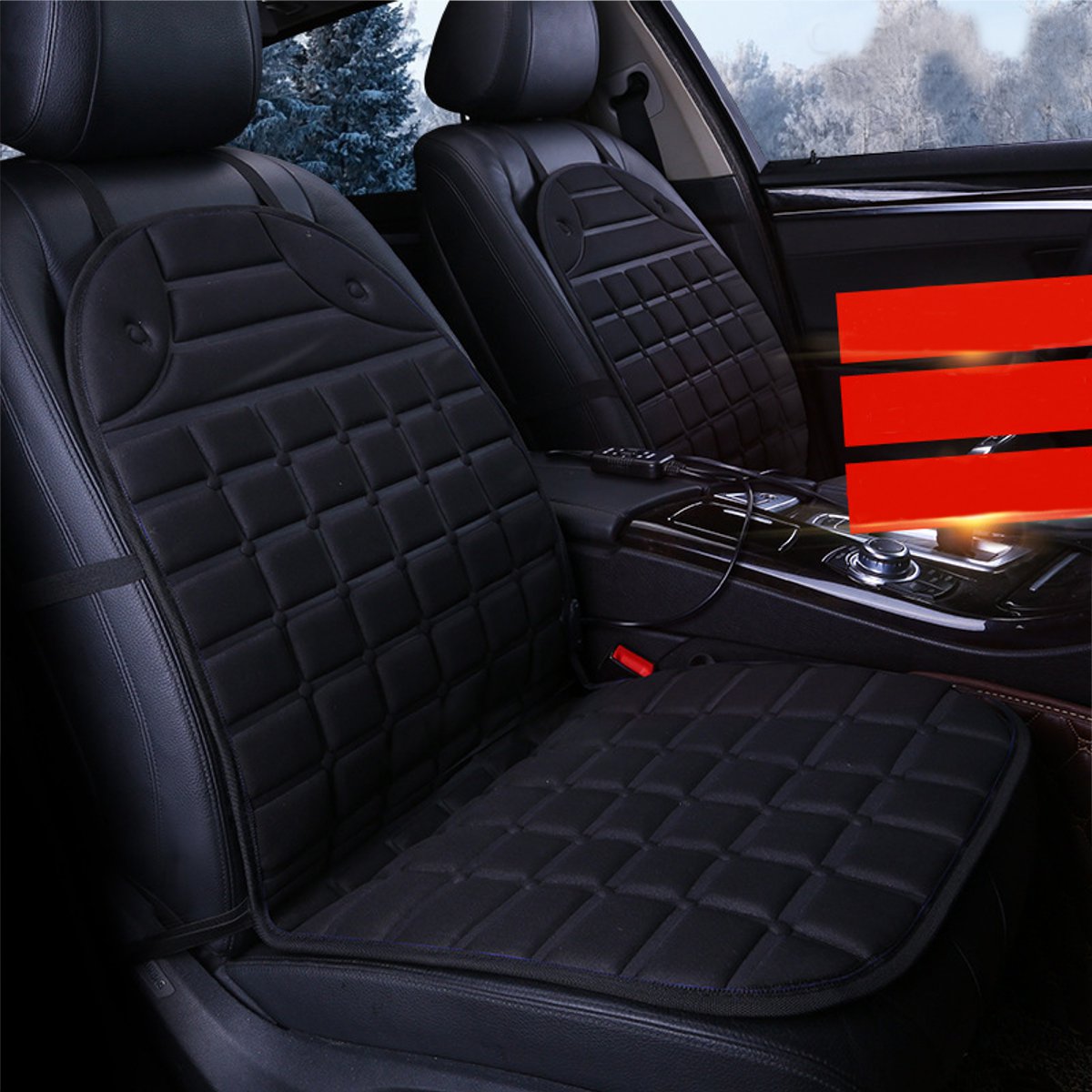 Heated Car Seat Cover Electric Cushion (Set of 2)