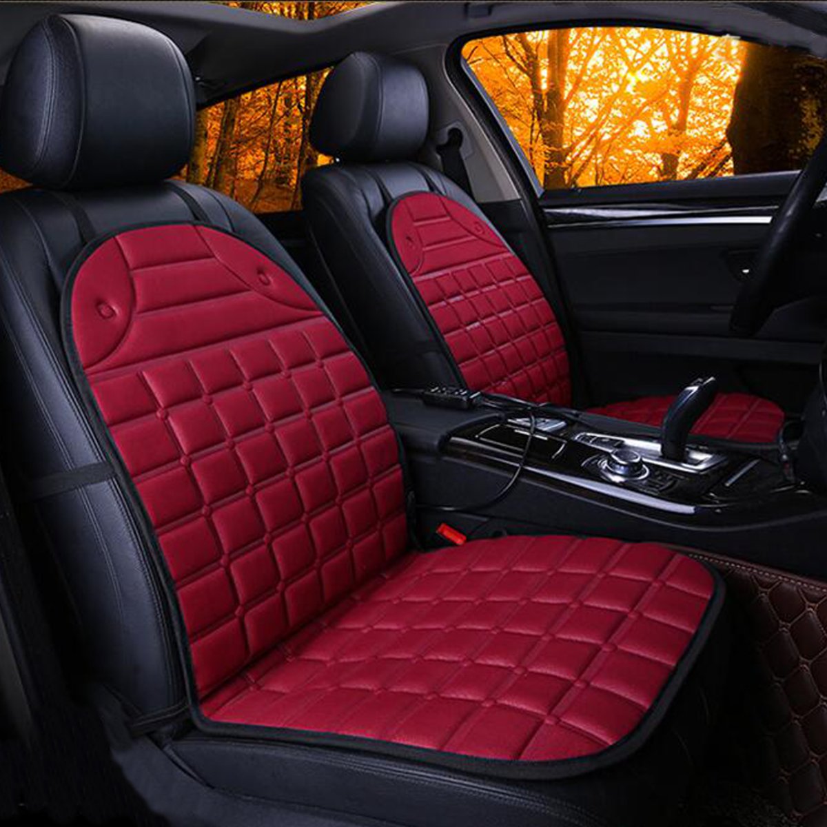 Heated Car Seat Cover Electric Cushion (Set of 2)