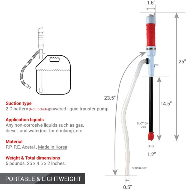 Transfer Pump Electric Fluid Suction