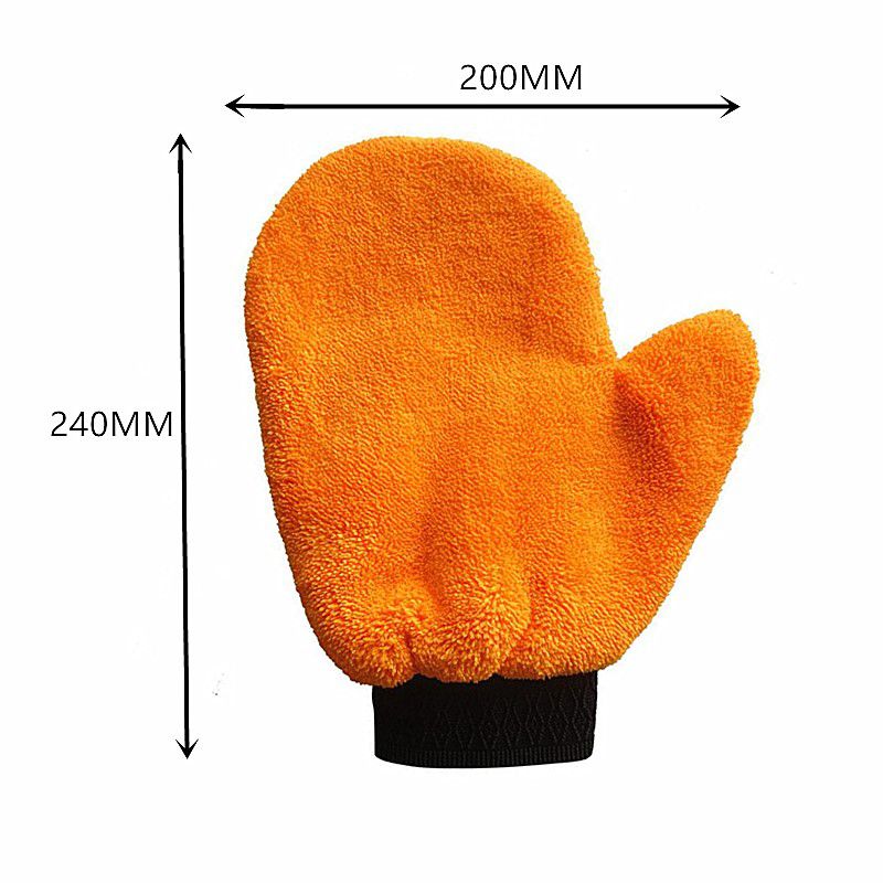 1Pcs Coral Cashmere Car Wash Glove Auto Car Microfiber Cleaning Water Absorption Wash Tools Car Accessorie