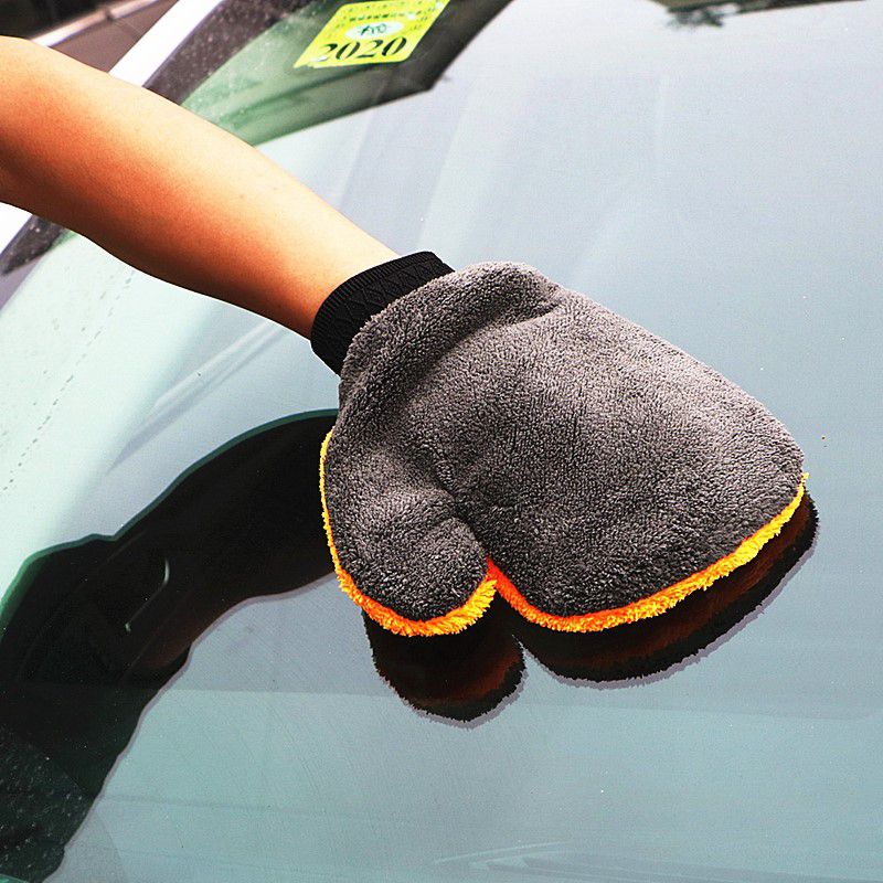 1Pcs Coral Cashmere Car Wash Glove Auto Car Microfiber Cleaning Water Absorption Wash Tools Car Accessorie