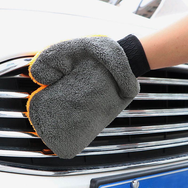 1Pcs Coral Cashmere Car Wash Glove Auto Car Microfiber Cleaning Water Absorption Wash Tools Car Accessorie