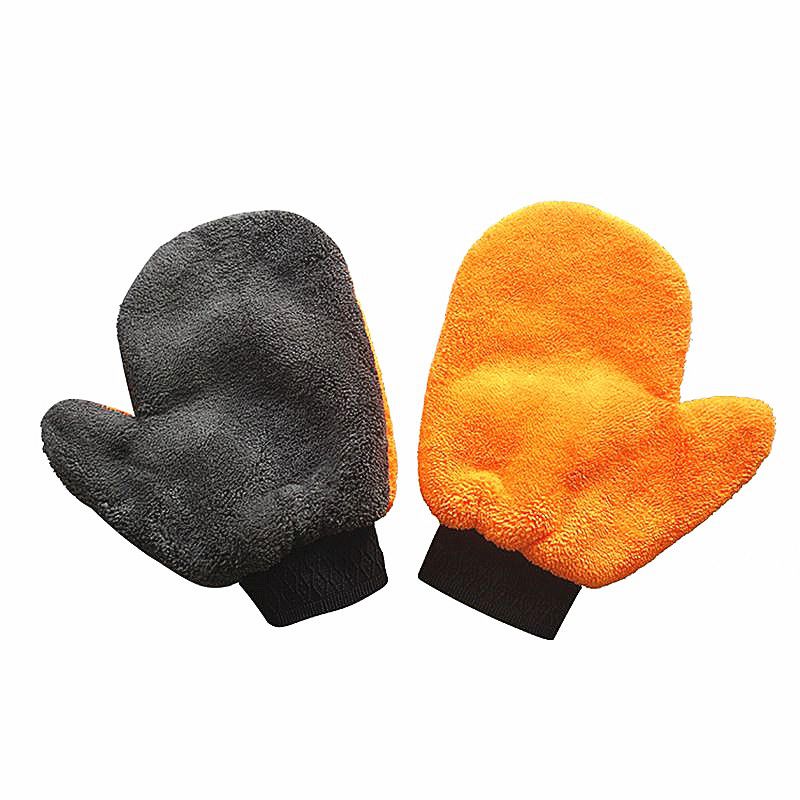 1Pcs Coral Cashmere Car Wash Glove Auto Car Microfiber Cleaning Water Absorption Wash Tools Car Accessorie