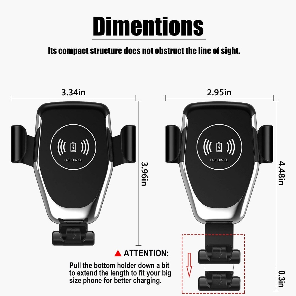 Wireless Car Charger Mount Phone Holder