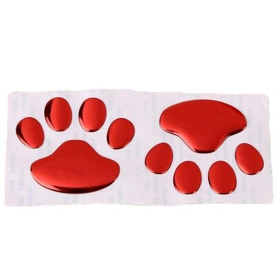 3D Car Paw Print Stickers (2 pcs)