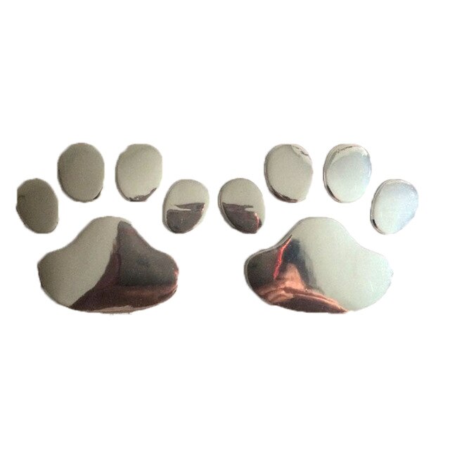 3D Car Paw Print Stickers (2 pcs)