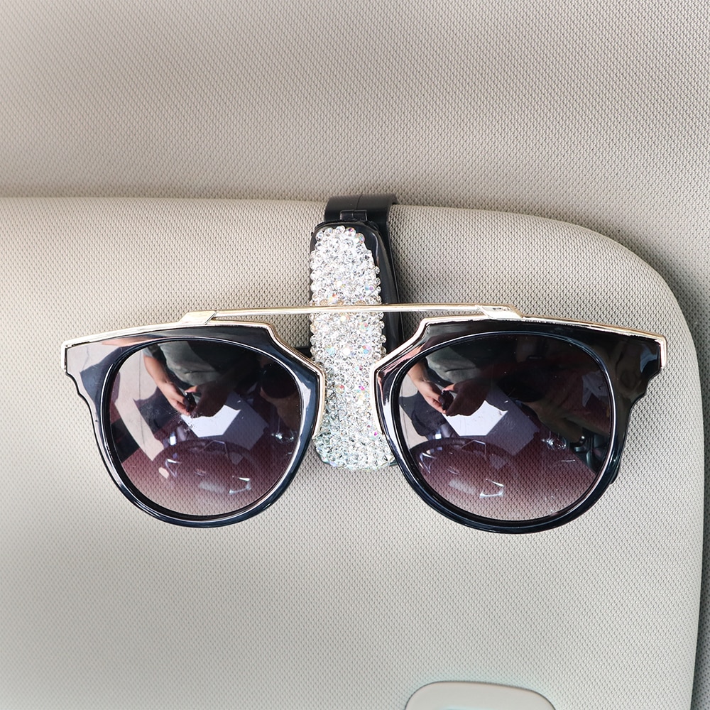 Sunglass Clip for Car with Rhinestone