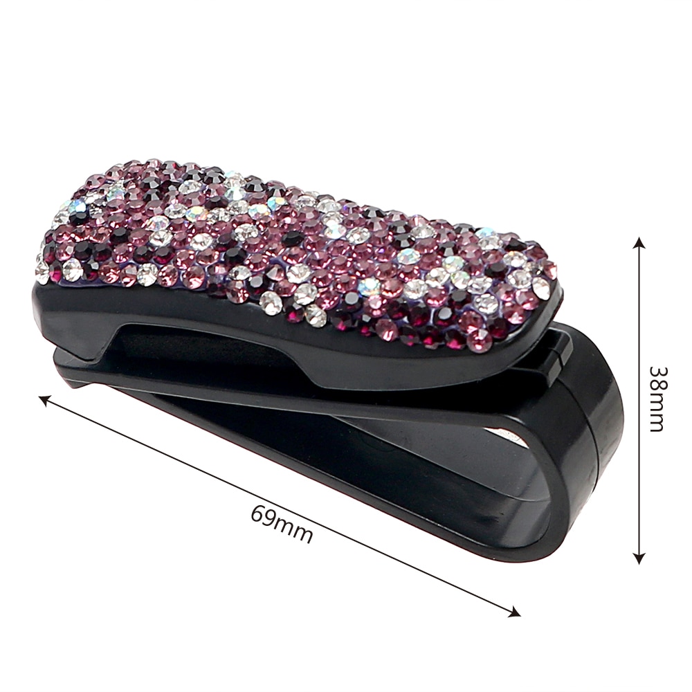 Sunglass Clip for Car with Rhinestone