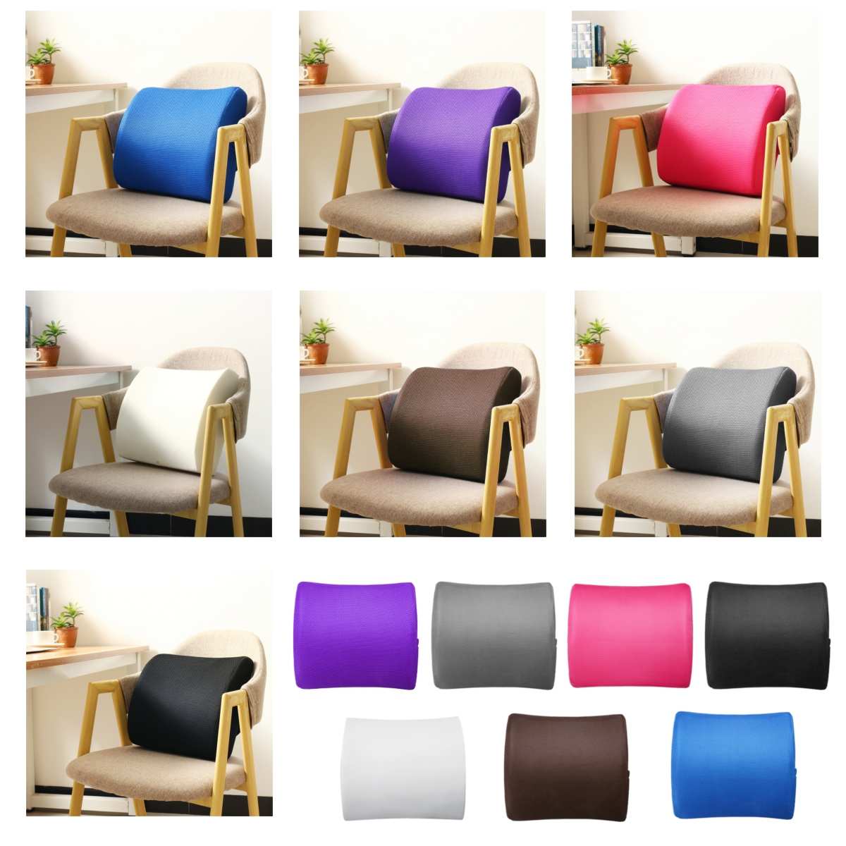 Back Cushion for Chair with Strap