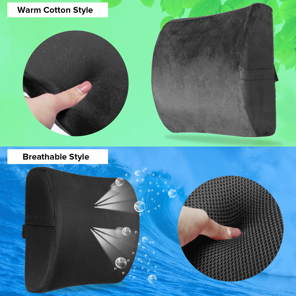 Back Cushion for Chair with Strap