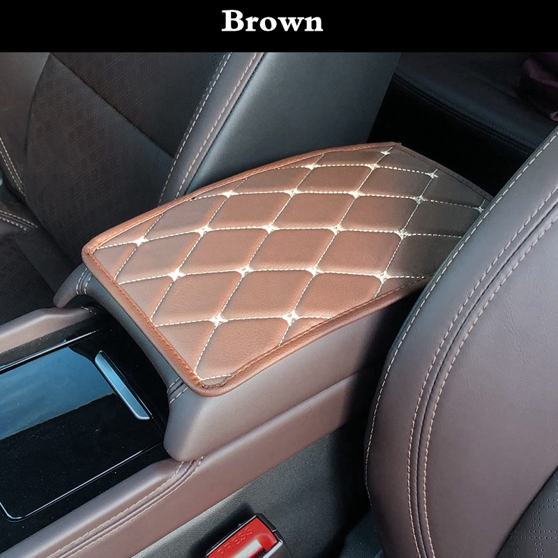 Car Arm Rest Cover Leather Mat