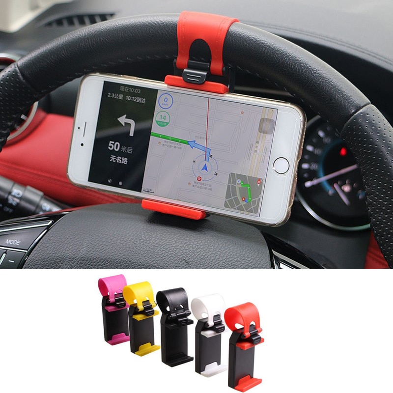 Universal Car Steering Wheel Mobile Phone Holder Mount Buckle Socket Holder Xiaomi Mi8 SE 6X Mi6 Mi A1 Mix 2S GPS Stands