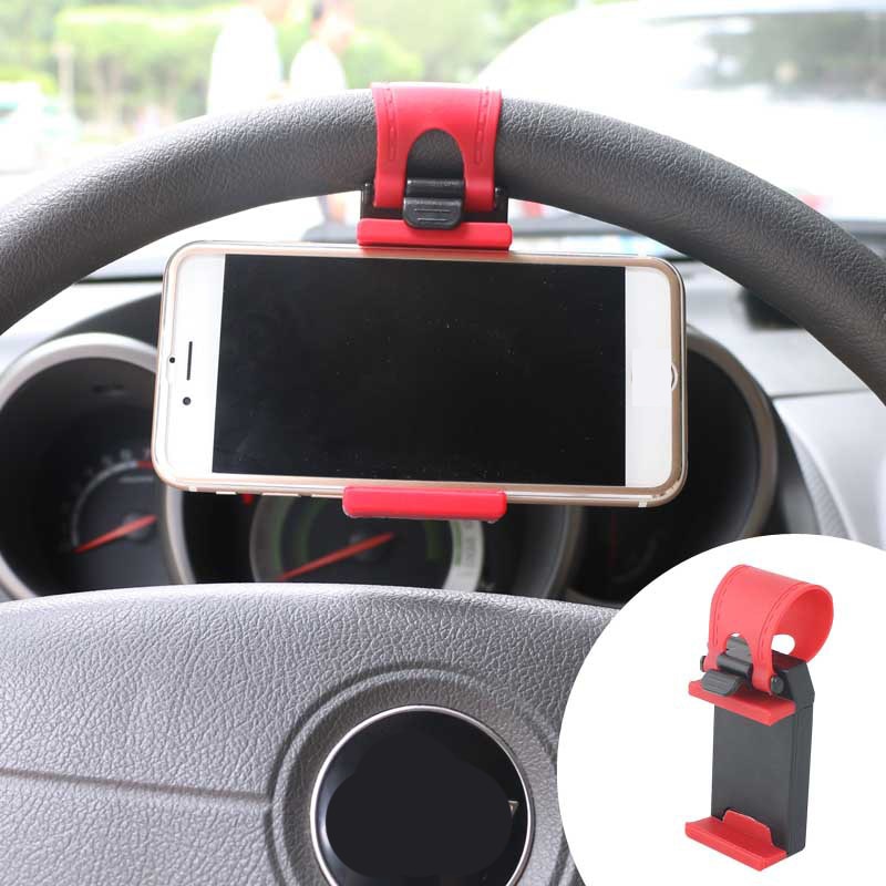 Universal Car Steering Wheel Mobile Phone Holder Mount Buckle Socket Holder Xiaomi Mi8 SE 6X Mi6 Mi A1 Mix 2S GPS Stands