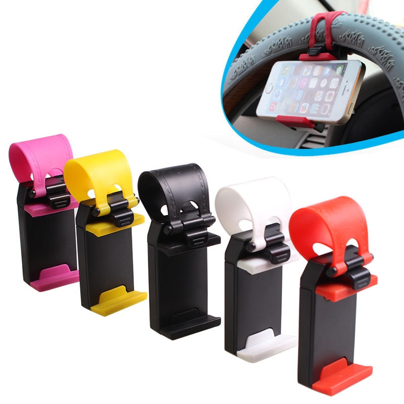 Universal Car Steering Wheel Mobile Phone Holder Mount Buckle Socket Holder Xiaomi Mi8 SE 6X Mi6 Mi A1 Mix 2S GPS Stands