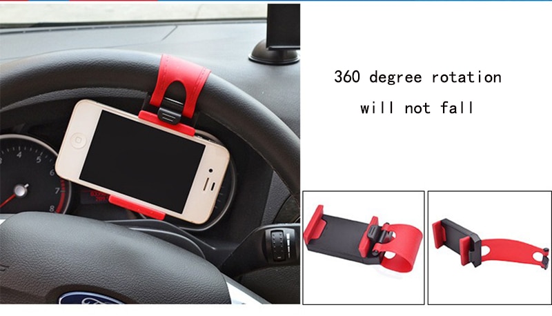 Universal Car Steering Wheel Mobile Phone Holder Mount Buckle Socket Holder Xiaomi Mi8 SE 6X Mi6 Mi A1 Mix 2S GPS Stands