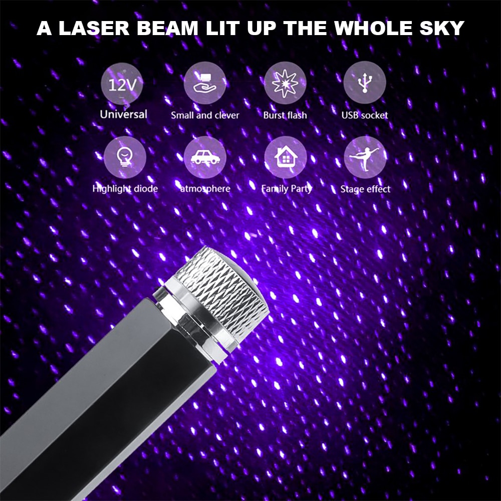 USB Star Lights Car Roof Galaxy LED