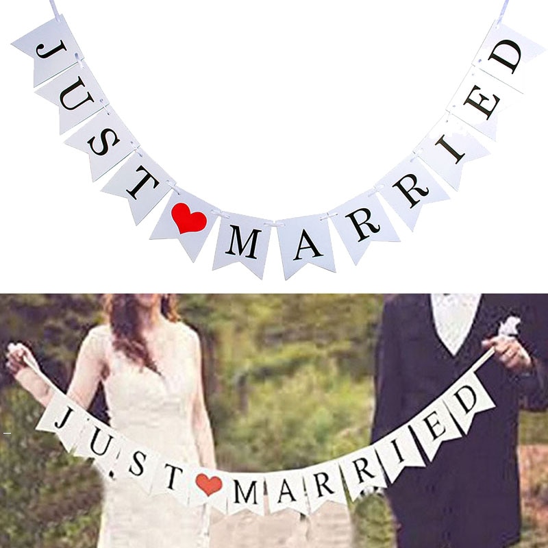 Just Married Banner for Car Wedding Decor