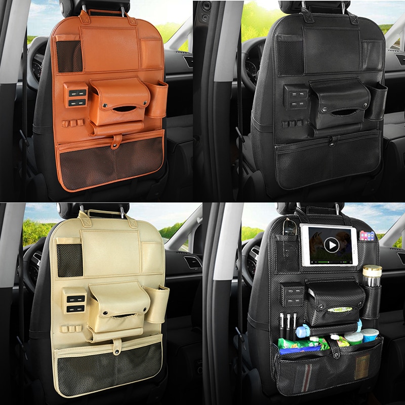 Auto Organizer Backseat Leather Storage