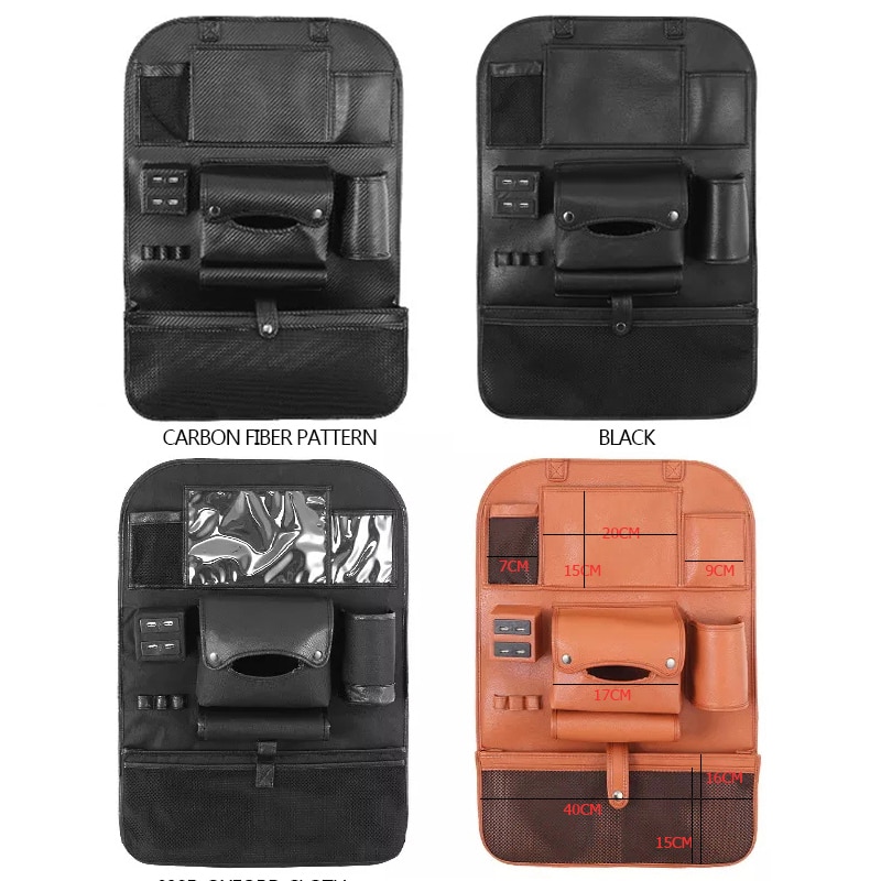 Auto Organizer Backseat Leather Storage