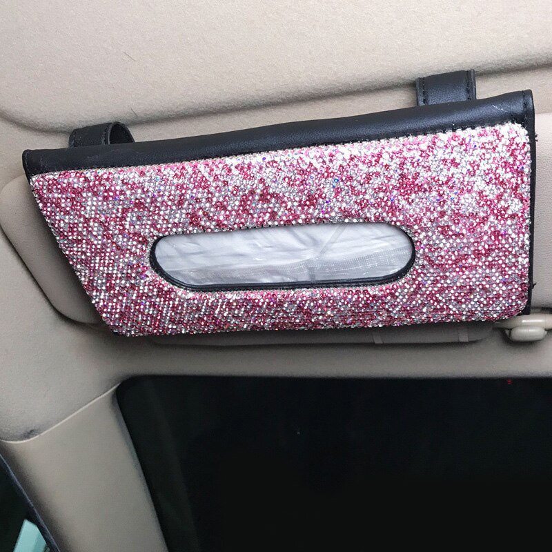 Car Visor Tissue Holder with Crystal Blings