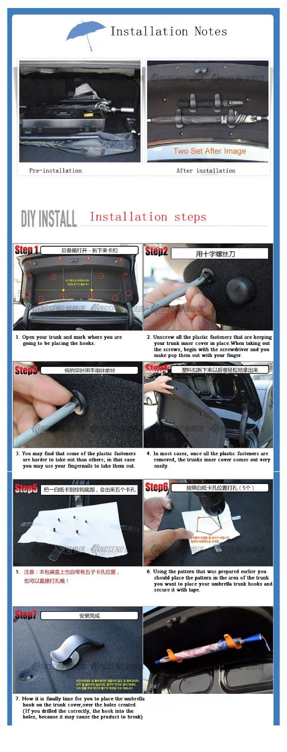 Mounting Bracket Umbrella Plastic Fastener