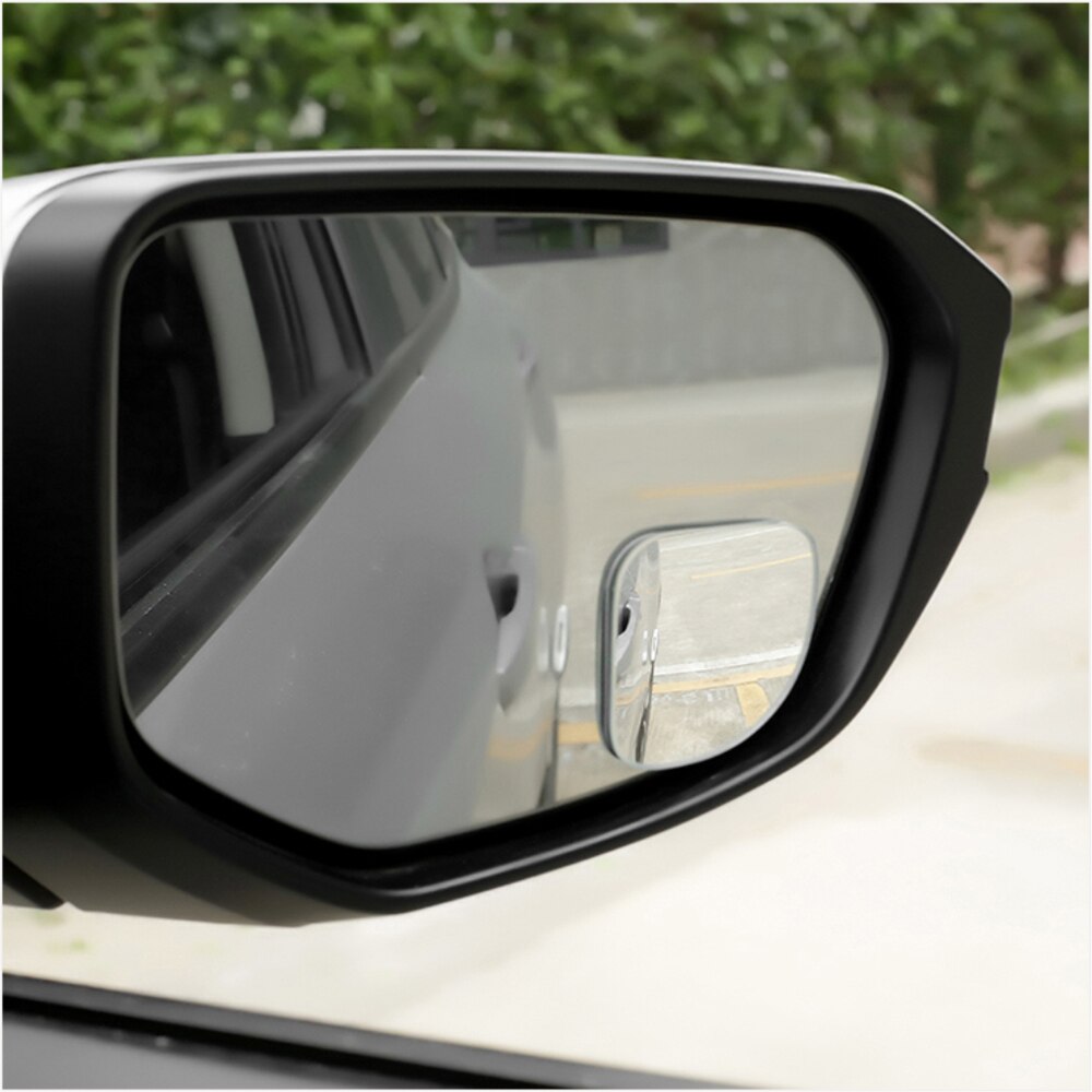 2pcs Car 360 Degree Framless Blind Spot Mirror Wide Angle Sector Convex Mirror Sector Side Blindspot Rearview Parking Mirror