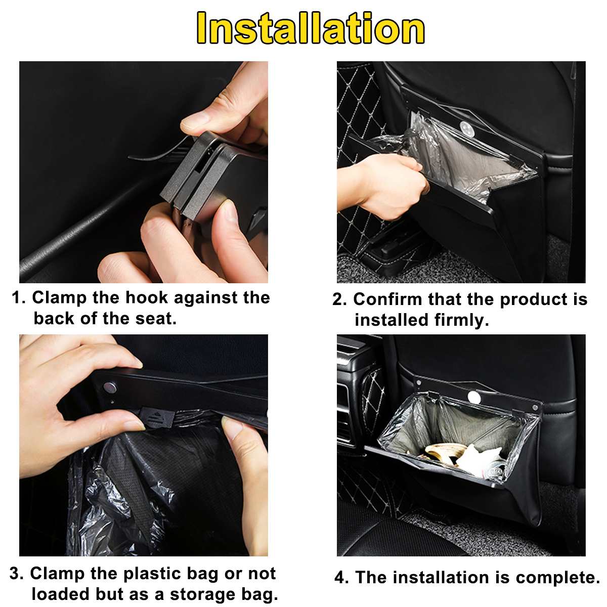 Vehicle Storage Back Seat LED Bag