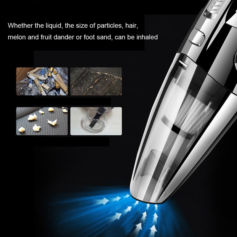 Rechargeable Car Vacuum Cleaner Handheld Powerful Cyclone Suction Cordless Cleaner Quick Charge for Car Home Pet Hair