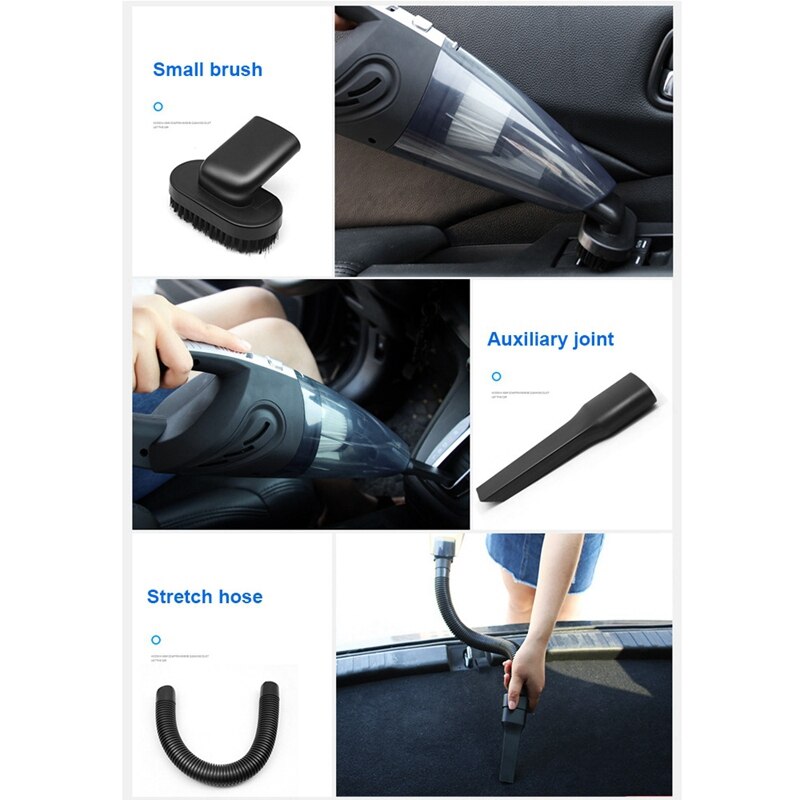 Rechargeable Car Vacuum Cleaner Handheld Powerful Cyclone Suction Cordless Cleaner Quick Charge for Car Home Pet Hair