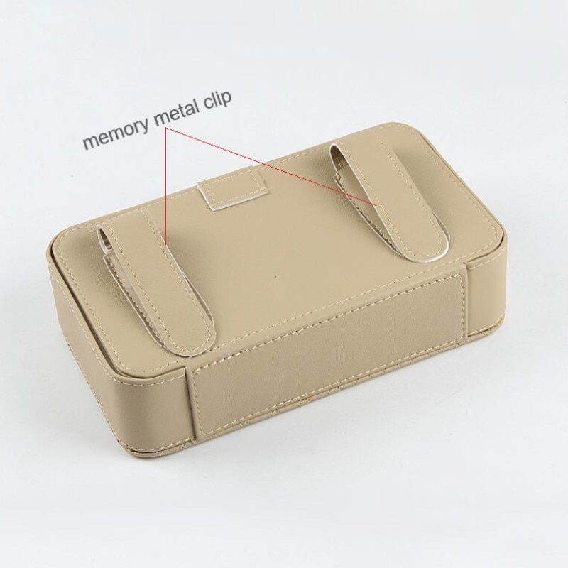 Car Tissue Box Leather Auto Organizer