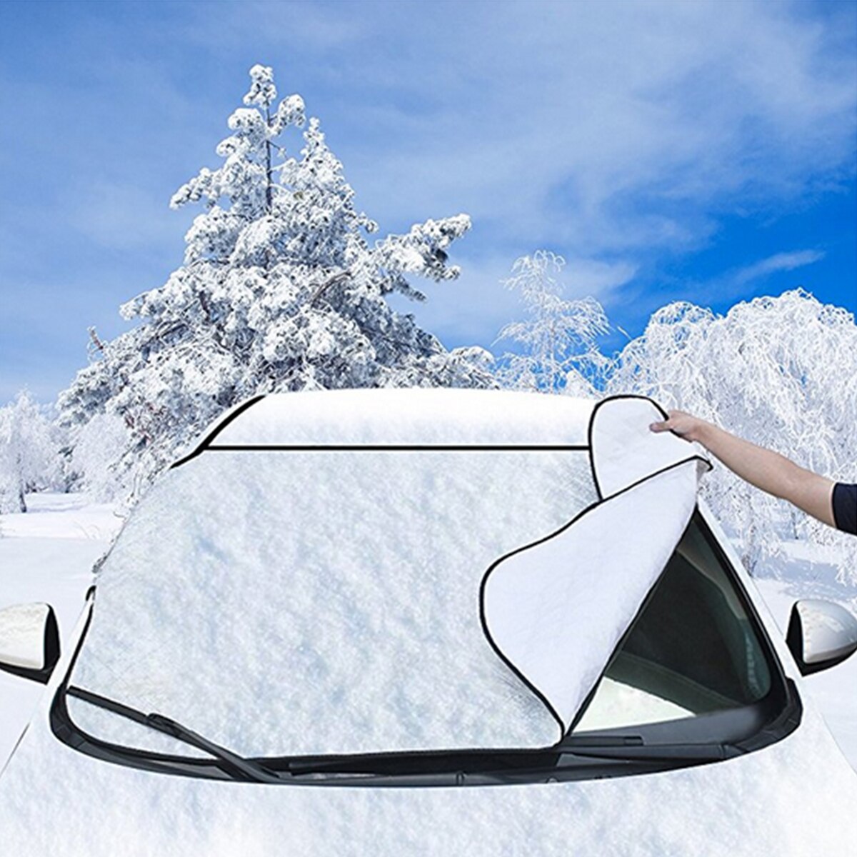 Practical Car Windscreen Cover Anti Snow Frost Ice Shield Large Snow Dust Protector Heat Sun Shade Large