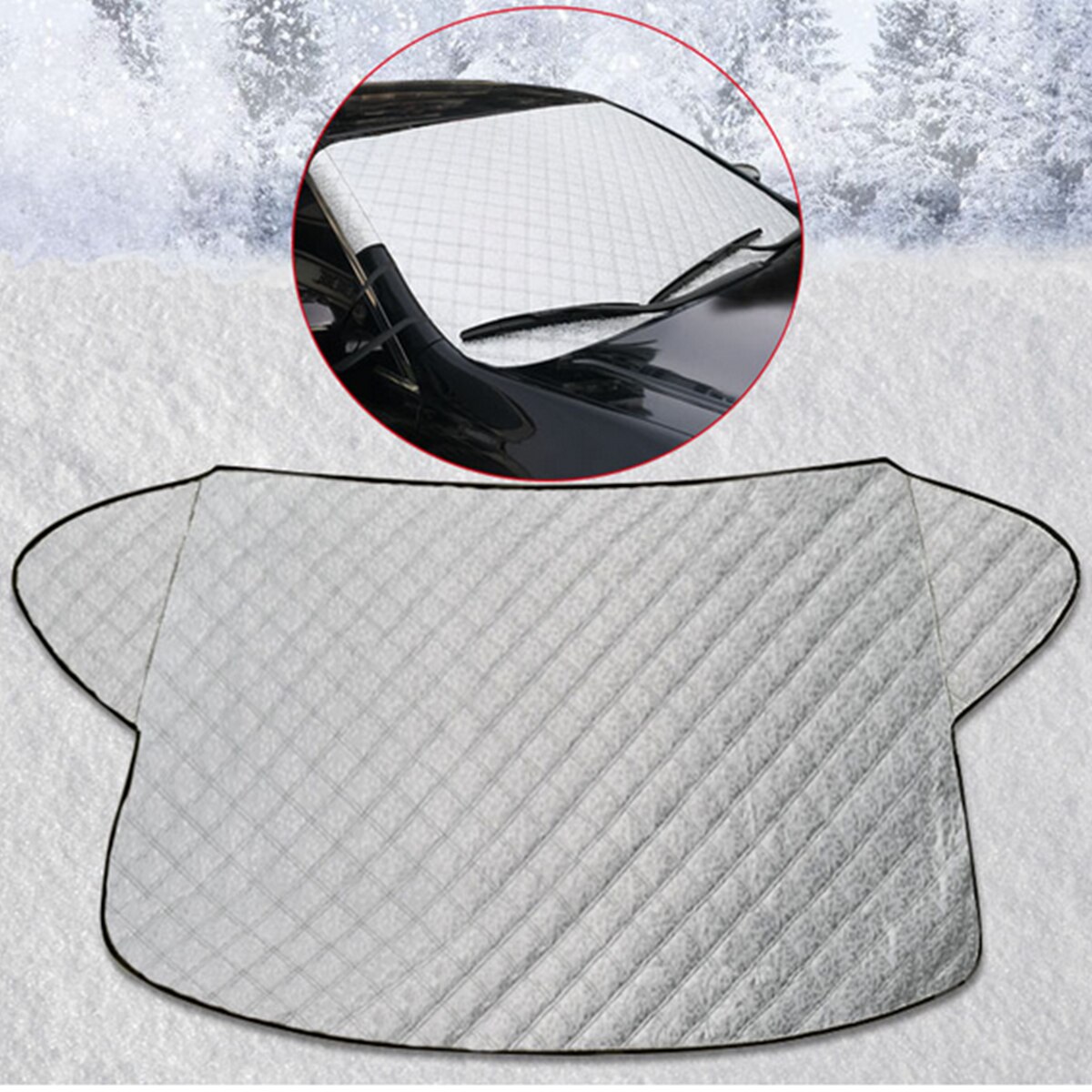 Practical Car Windscreen Cover Anti Snow Frost Ice Shield Large Snow Dust Protector Heat Sun Shade Large