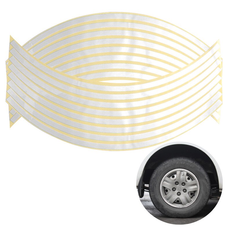 Wheel Stripes Reflective Decals (16 Pcs)