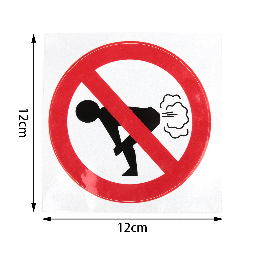 Funny Car Stickers No Farting Sign