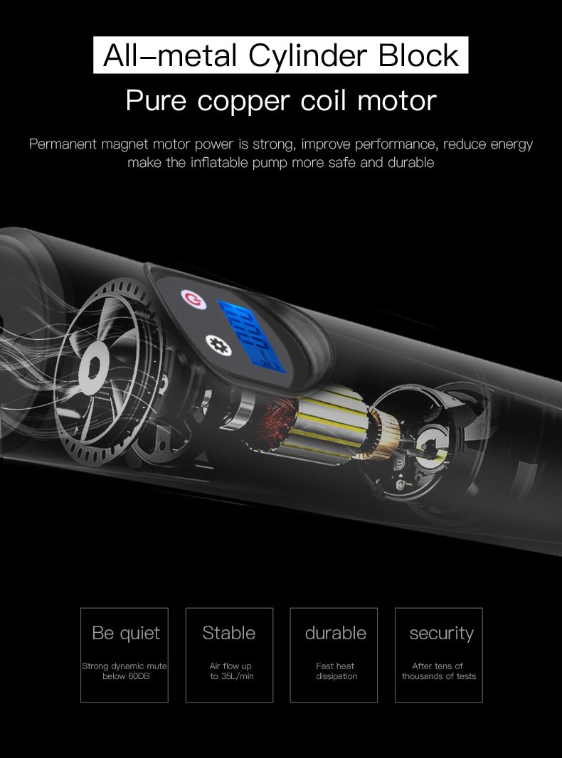 Car Air Compressor LCD Display