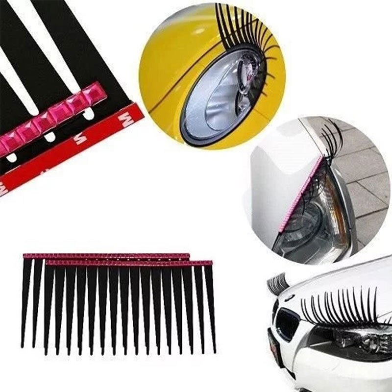 Car Headlight Eyelashes 3D Decal (2pcs)