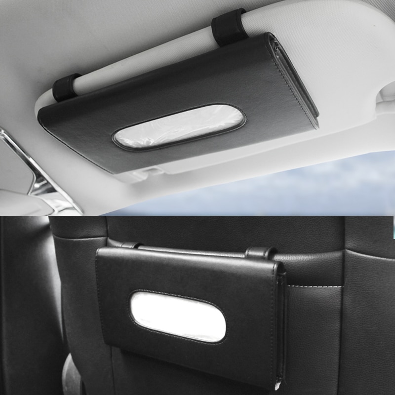 Slim Leather Visor Tissue Holder