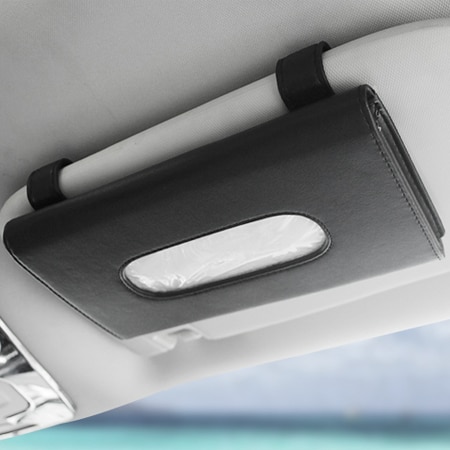 Slim Leather Visor Tissue Holder