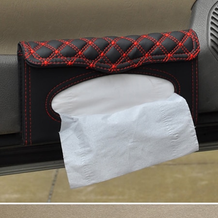 Slim Leather Visor Tissue Holder