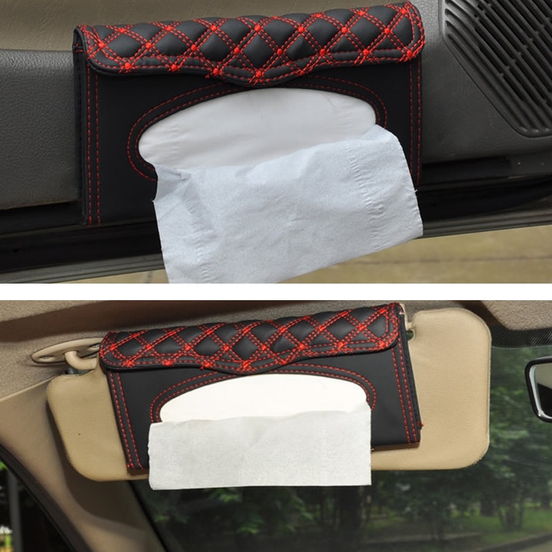 Slim Leather Visor Tissue Holder