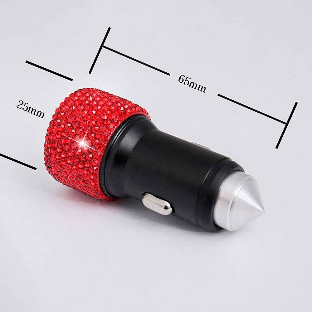 Diamond Dual Port Car Charger USB Fast Charger