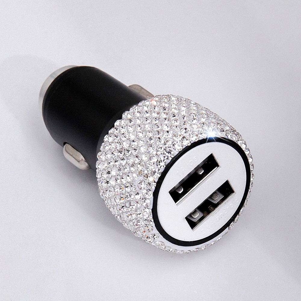 Diamond Dual Port Car Charger USB Fast Charger