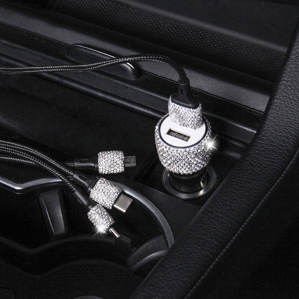 Diamond Dual Port Car Charger USB Fast Charger