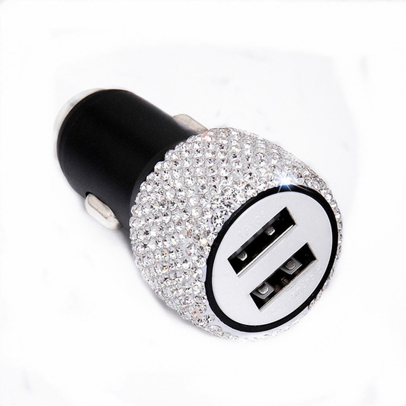 Diamond Dual Port Car Charger USB Fast Charger