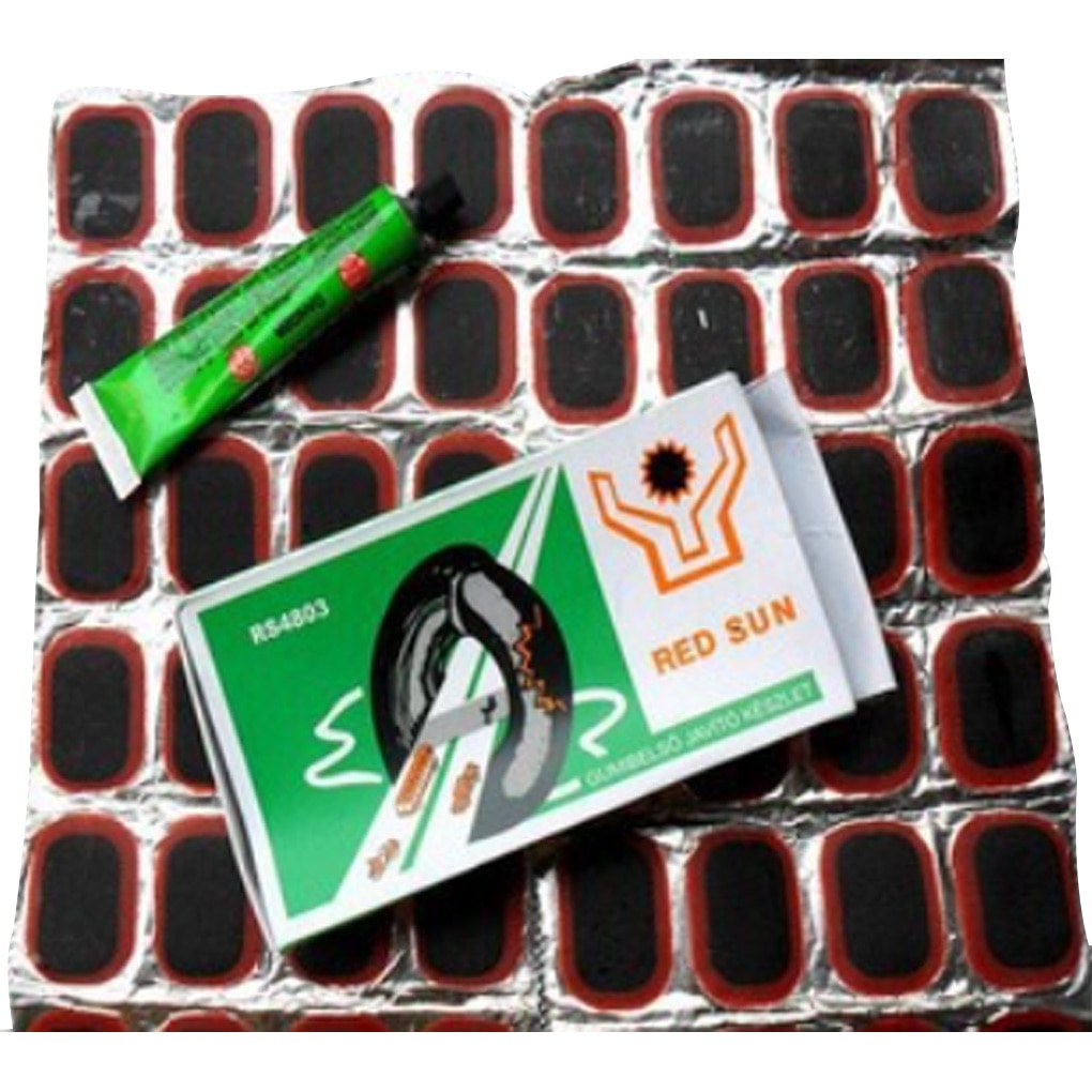 48 Pcs/set Tire Repair Patch Inner Tube Puncture Rubber Patches With Glue Set Bike Tyre Repair Kit Cycling Tools Accessories