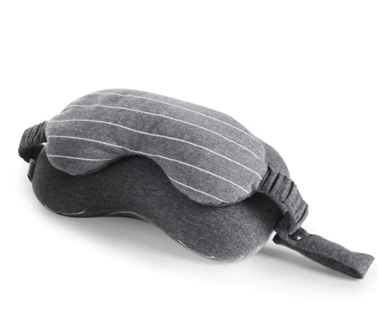 Travel Neck Pillow with Eye Mask 2-in-1