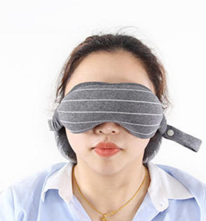 Travel Neck Pillow with Eye Mask 2-in-1